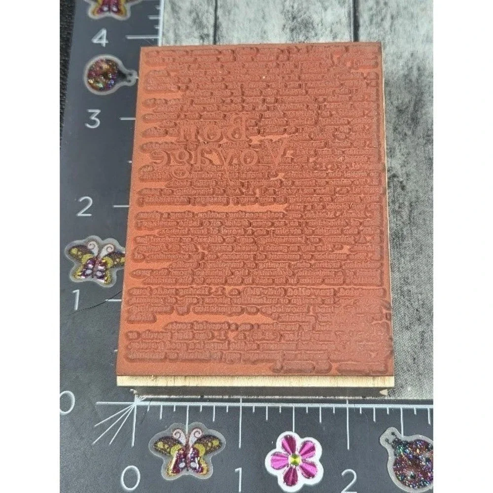 Hero Arts Bon Voyage G2701 Definition Background Rubber Stamp Wood #J24